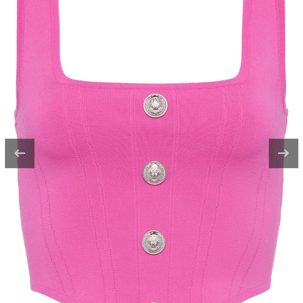 L'AGENCE Pink Bustier Bodysuit Top NWOT